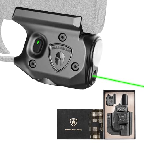 WARRIORLAND Pistol Light Laser & Holster Fit for Sig P365/ P365X/ P365XL Compact 150-Lumen Trigger Mounted Tactical Weapon Light with Green Laser White LED Flashlight & IWB Holster Power Indicator
