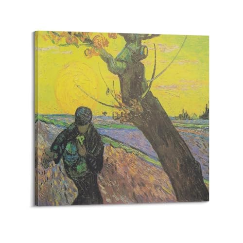 Peinture Le Semeur de Van Gogh | Poster Impression Art Murale 50x50 cm