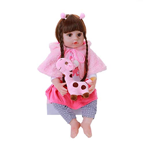 22 Zoll Lebensechte Reborn Prinzessin Babypuppen mit langem Haar Realistische Ganzkörper Vinyl Silikon Kleinkind Weiche… – Bild 4