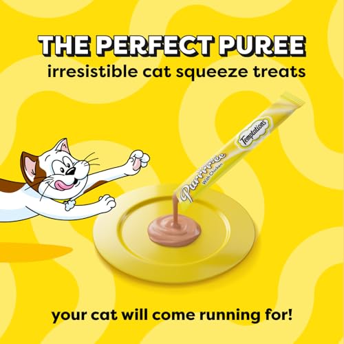 Temptations Creamy Puree Adult Lickable Cat Treats with Beef Liver, & Salmon, & Chicken & Tuna Variety Pack, 48 Pouches, 576g image 3