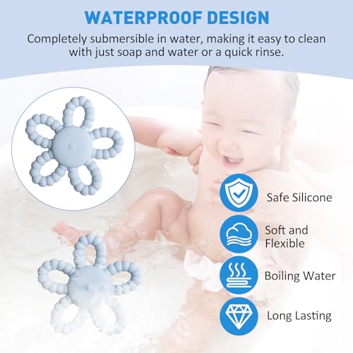 Image of Vibrating Sensory Chew Toy, Vibrating Teether for Baby, Silicone Children Infant Teething Ring Relief for Babies 0-6 0-12 0-36 Month, USB Chargeable &3X Vibration Gift Kid with Autism Toddler