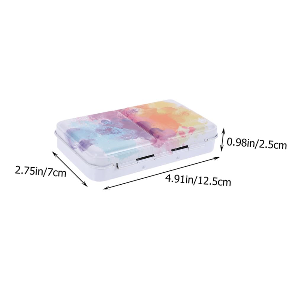 EXCEART 3juegos Caja De Mezcla De Pintura DIY Estuche De Pigmentos De Inoxidable Paleta De Mezcla para Acuarelas y Acrílicos Compartimentos para Artistas y Estudiantes