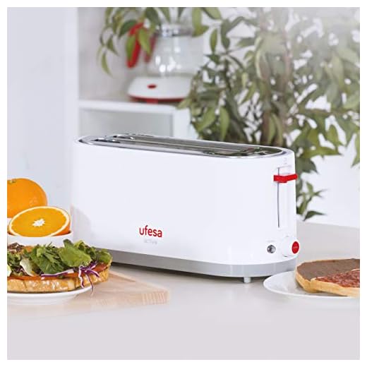 Ufesa TT7375 Tostador con Potencia de 1400W, Ranuras Anchas y Profundas Ajustables, Posición Extra Elevación. Dispone de Selector de 7 Posiciones de Tueste y Bandeja Recogemigas, 2 ranuras/4 tostadas