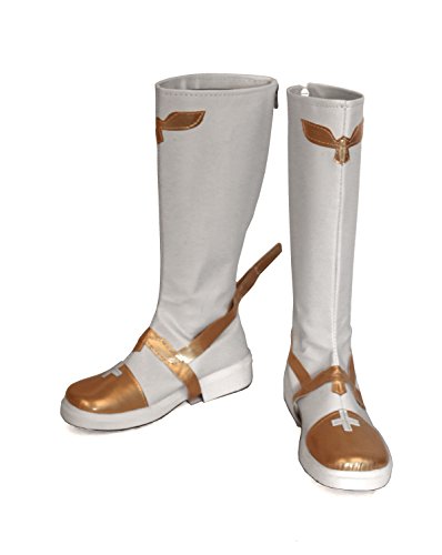 Fate Rider of Black Astolfo White Gold Long Halloween Cosplay Shoes Boots...