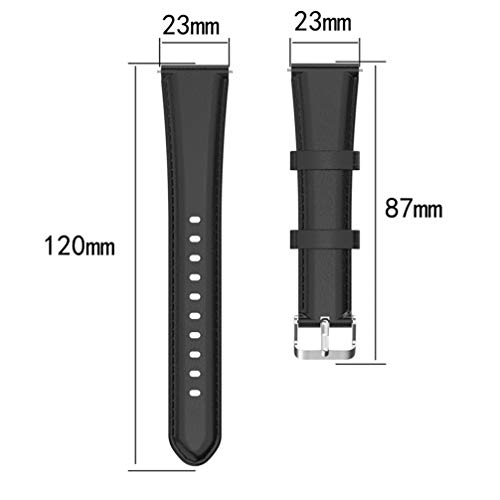 Pulseira de relógio de couro Hemobllo para pulseira de relógio de reposição compatível com Fitbit Bl