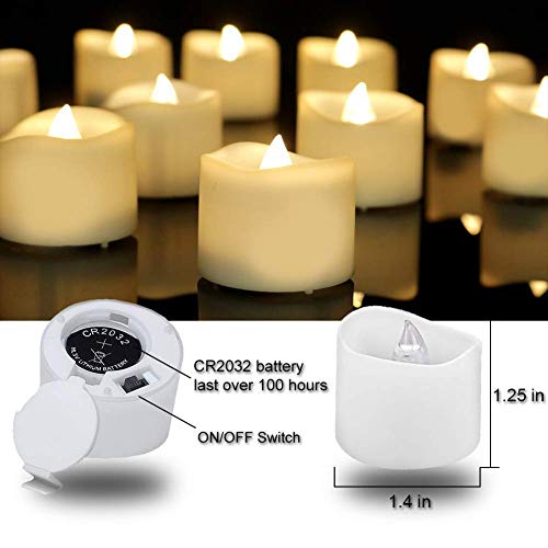 Homemory - 24 Warm White Led Tealights & 24 Blue Led Tealights, Long Lasting Battery Included #TOP1