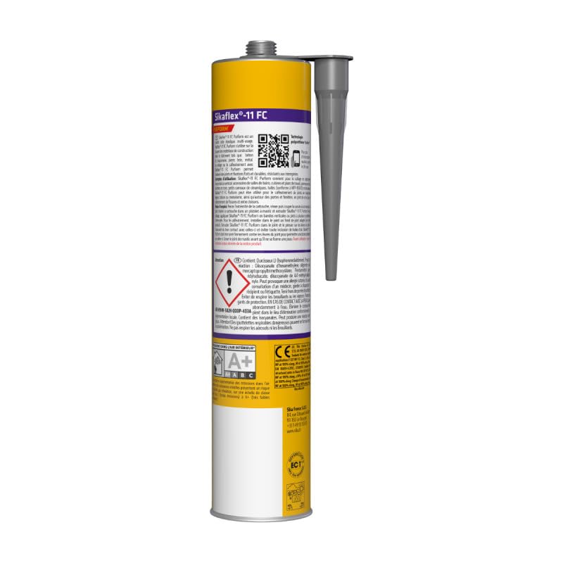 SIKA 659761x12 Sellador de Pegamento, Gris | Junta y pegamento, todo en uno, multisoporte, Int/Ext, ideal para trabajos de bricolaje, endurece rápidamente, Purform