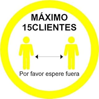 adhesivo aforo máximo color amarillo pack de 2 unidades (15)