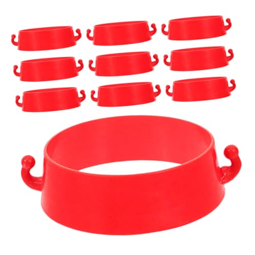 LIFKOME 10-Pack Plastic Traffic Cone Ring Connector for Safety Barriers Construction Cone Accessories for Driveway and Roadway Safety