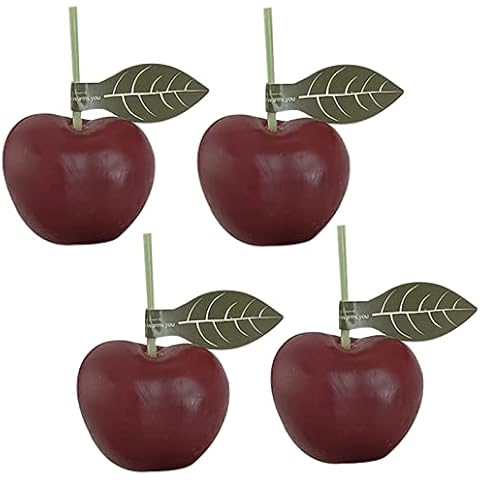 Calager Aromatherapy Candle - Scented Candles Gift 4Pcs Scented Candle Fragrance Lightweight Cherry Shape Fruit Wax Candle Props for her, Mother's Day Black Cover
