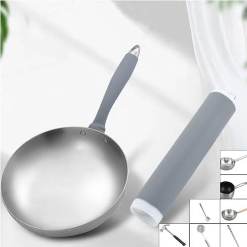 Mango de sartenes con aislamiento térmico de silicona para un agarre seguro de utensilios grandes 4