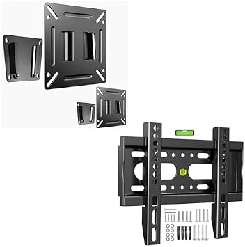 Nuyoah TV Wall Mount Bracket Low Profile Fixed for 14-43 Inch Flat Screen TVs with RV TV Mount 2 Pack Monitor Wall Mount for 14-27 TVs