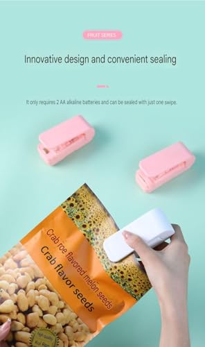 Image of Mini Heat Sealing Machine for Food Storage Vacuum Bags, Chips, Plastic, Snack Bags, Package Portable, Convenient Storage Solution Home Closers,Pink