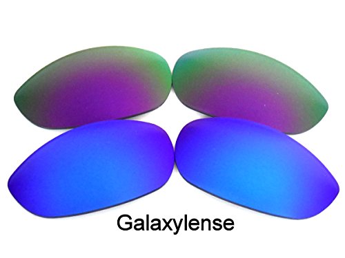 GALAXYLENSE Replacement Lenses for Oakley Monster Dog Fire Red&Purple Color 2 Pairs,FREE S&H.2