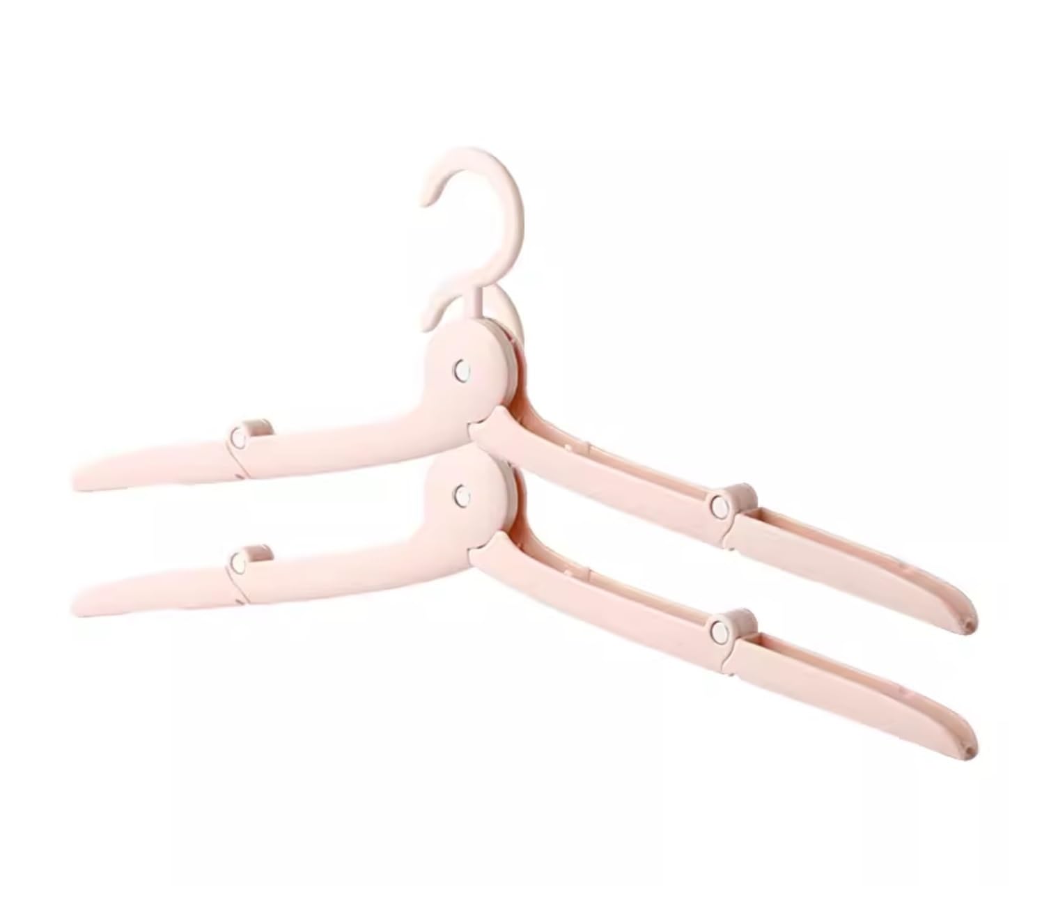 Kleiderbügel Reise-Klapp-Kleiderbügel, Teleskopisch, Tragbar, Kleidung Für Aufhängen, Reise-Wäscheständer, Kleidungs-Organizer, Unterwäsche rutschfest Dick Kleiderbügel(Pink,2pcs)
