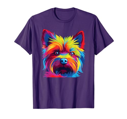Watercolor Colorful Norwich Terrier Dog Men Women Kids T-Shirt