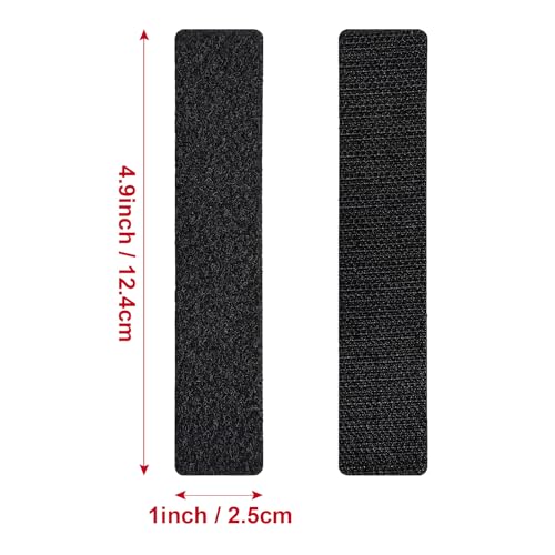 Image of Nylon Heavy Duty Hook and Loop Tape with Adhesive, Double Sided Strong Backing Tape for Crafts, Office, Wall Adhesive Tape (20 Sets of 1x5 inch)