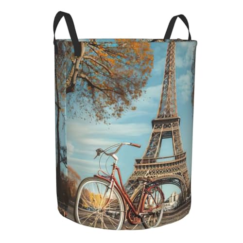 Panier à linge Tour Eiffel idéal pour organiser les couvertures dans une chambre