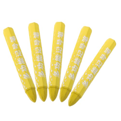 Mipcase Pennarelli per Marcatura Pneumatici 5 Pezzi in Cera Resistente, Pastelli Gesso per Auto, Bici e Moto, Marcatore Facile da Usare per Manutenzione e Riparazione Pneumatici