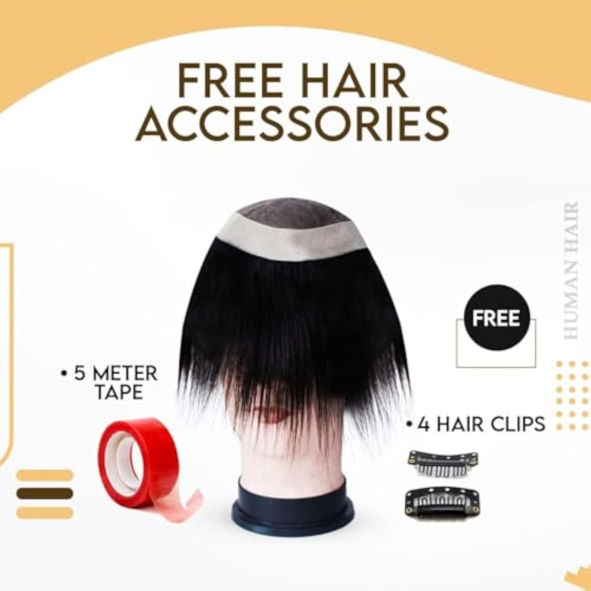 Men's Fine Monofilament Human Hair Patch, Hair Replacement
