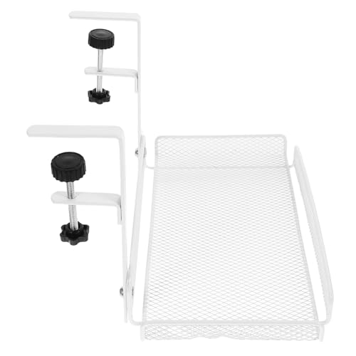 Ciieeo Desk Cable Management Tray Rack in Black Carbon Steel for Neatly Arranged Wires and Storing Cables for Office and Home Use