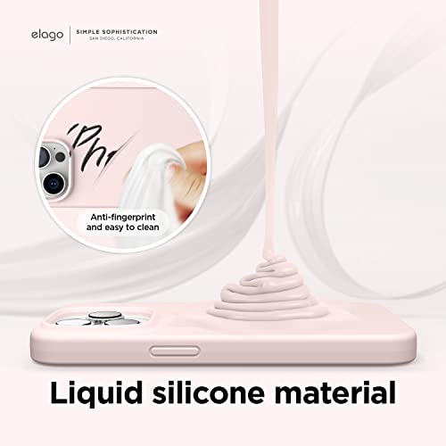 Image of elago Compatible with iPhone 14 Pro Max Case, Liquid Silicone Case, Full Body Protective Cover, Shockproof, Slim Phone Case, Anti-Scratch Soft Microfiber Lining, 6.7 inch (Lovely Pink)