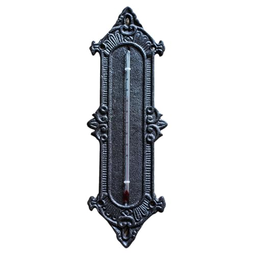Thermomètre d'ambiance pour maison et serre en fer noir décoratif