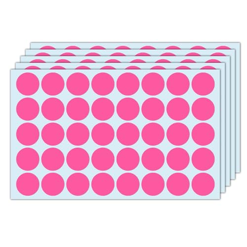 1000 Pieces, 25mm - Gommettes Roses Autocollantes Rondes - Rose