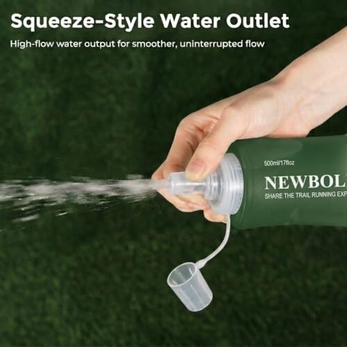 Image of PROBEROS Soft Flask 500ml Collapsible Water Bottle Hydration Bottle Leakproof TPU Flask for Running Hiking Cycling Outdoor Sports
