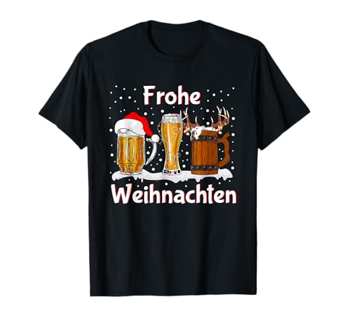 Weihnachtsoutfit Damen Herren Weihnachten Bier Weihnachts T-Shirt