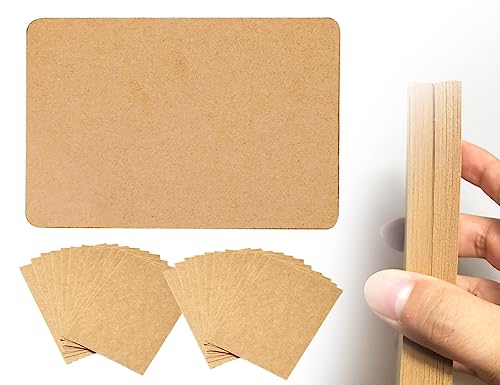 KAPSING 40 sztuk pustych kartek pocztowych, 300 g/m², do wizytówek, zaproszeń, fiszek A6, do samodzielnego ozdobienia (brązowe)