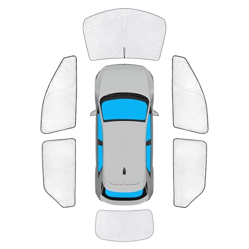 Image of KMF Windshield Sun Shade Replacement for Hyundai Ioniq 5 Accessories 2022-2024, Side Window Sun Shade Cover Sun Visor Shield Cover, Rear Window Sunshade for Camping UV Block and Privacy Protect