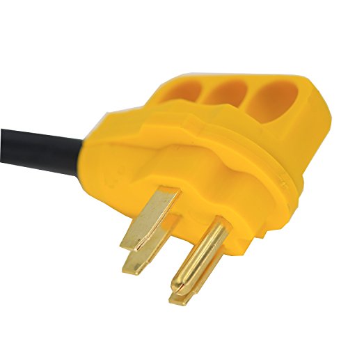 50 Amp To 30 Amp Rv Adapter - 50 Amp (14-50P) Male Plug To 30 Amp (Tt-30R) 125V Female Receptacle,Dogbone Adapter Power Cord With Grip Handle For Rv Camper Trailer - 12-Inch #TOP1