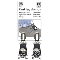 Boot Clip, Pant leg clamp, Skull & Cross Bones. (sold as pair) MADE IN USA