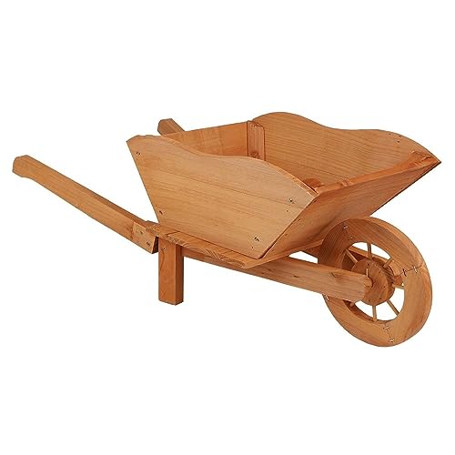 Fornord Porta piante carriola legno naturale