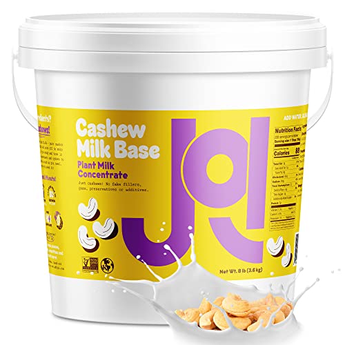 Unsweetened Cashew Milk Concentrate by JOI - 60 Quarts - Vegan, Kosher, Shelf-Stable, Keto-Friendly, and Gluten-Free - Use for Coffee Creamer, Add to Smoothies and Tea or Make Your Own Cashew Milk