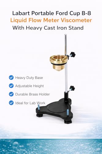 Image of Labart Portable Ford Cup B-8 Liquid Flow Meter Viscometer With Heavy Cast Iron Stand (B8)