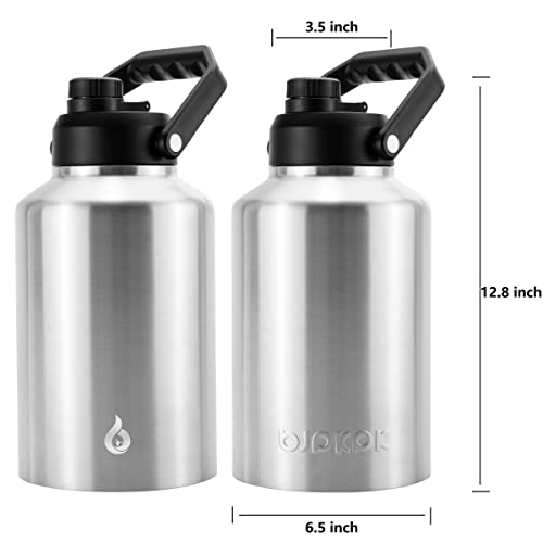 Image of BJPKPK 128oz Insulated Water Bottle, 1 Gallon Water Jug, Stainless Steel