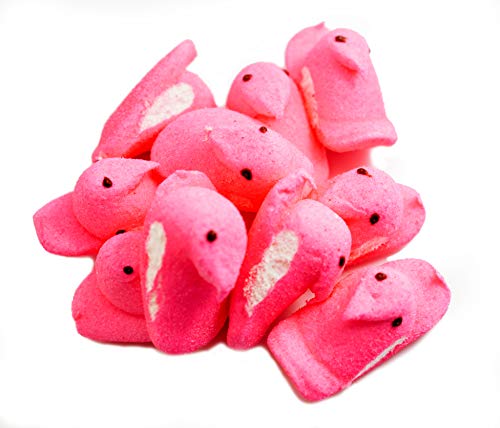 Pink Marshmallow Peeps - 3 Packs of 10 Classic Easter Holiday Candy - Gluten & Fat Free Snacks - Old School Marshmallow Treats - Classic Marshmallow Chicks