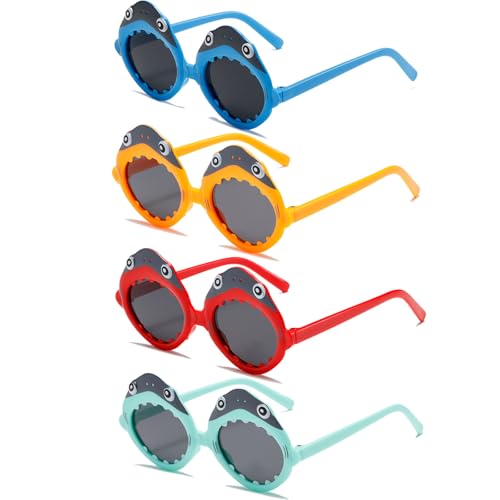 Quzyllic Kinder Sonnenbrille,4 Stück Lustige Party Sonnenbrille...
