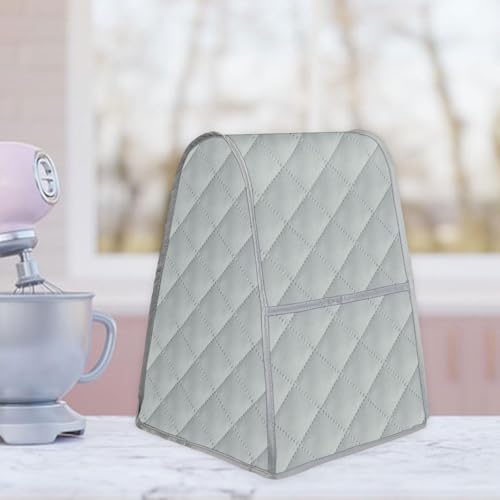Funda para batidora de pie gris con bolsillos para accesorios 7
