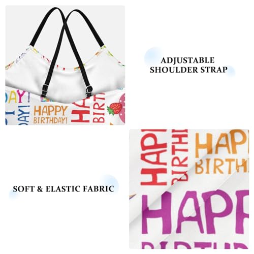 susiyo Happy Birthday Seamless Girls One Piece Swimsuits Quick Dry Swimwear Bathing Suit for Beach 3-10 T4