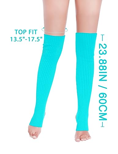 Image of v28 Women's Neon Knit Leg Warmer for 80s Party Dance Sports Yoga