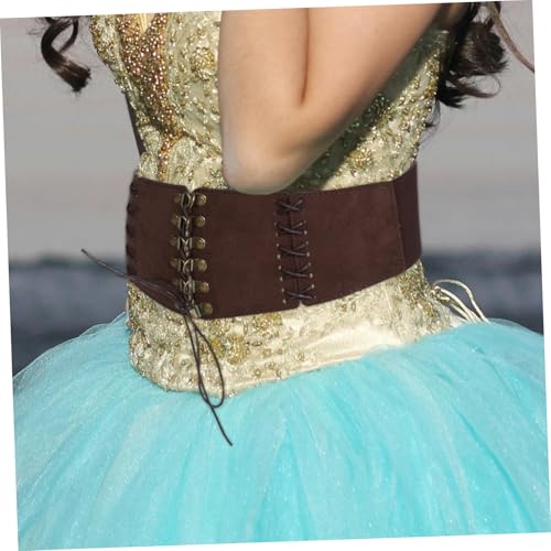 Homoyoyo Stylish Wide Corset Belt for Women Vintage-inspired Comfortable Sash Waistband for Chic Knot Detail for Daily Wear and Casual Outfits4