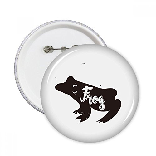 Pins badge grenouille noir et blanc xxl bouton de decoration pour vetements 5pcs