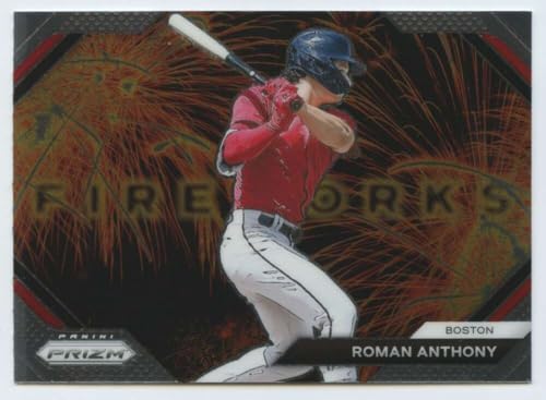 2024 Panini Prizm Fireworks #25 Roman Anthony Boston Red Sox RC Rookie Baseball Trading Card
