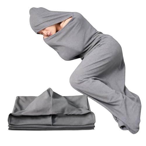 AAFGVC Calinea Le Câlin Calinéa, Couverture Thérapeutique par Pression Et Étreinte Tissu Extensible Respirant Capsule De Sommeil À Capuche pour Détente À Domicile (M 170 * 40cm)