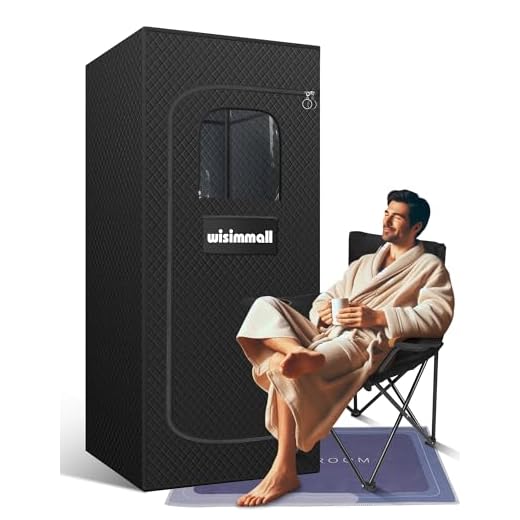 WISIMMALL Portable Sauna for Home, Sauna Box, Portable Steam Sauna with 3L 1400w Steamer, Remote Control, Folding Chair and Mat, Home Sauna, 5.9’ X 2.6’ X 2.6’ Steam Sauna for Home Spa Indoor