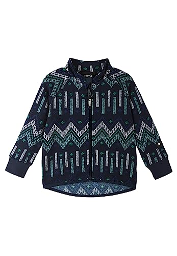 Reima-Kleinkinder-Fleecejacke-Ornament-Navy