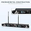 Wireless In Ear Monitor System, 2 Channel UHF Pro Mono IEM System for Singer Musicians, 2x40 Frequencies, 91m Range, Rack Mount Transmitter and Bodypacks Receiver for Band, Studio - 4 Bodypacks #4